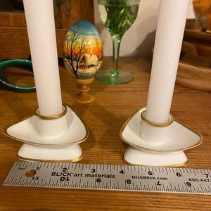 TOSCA MCM candle holders-white/gold